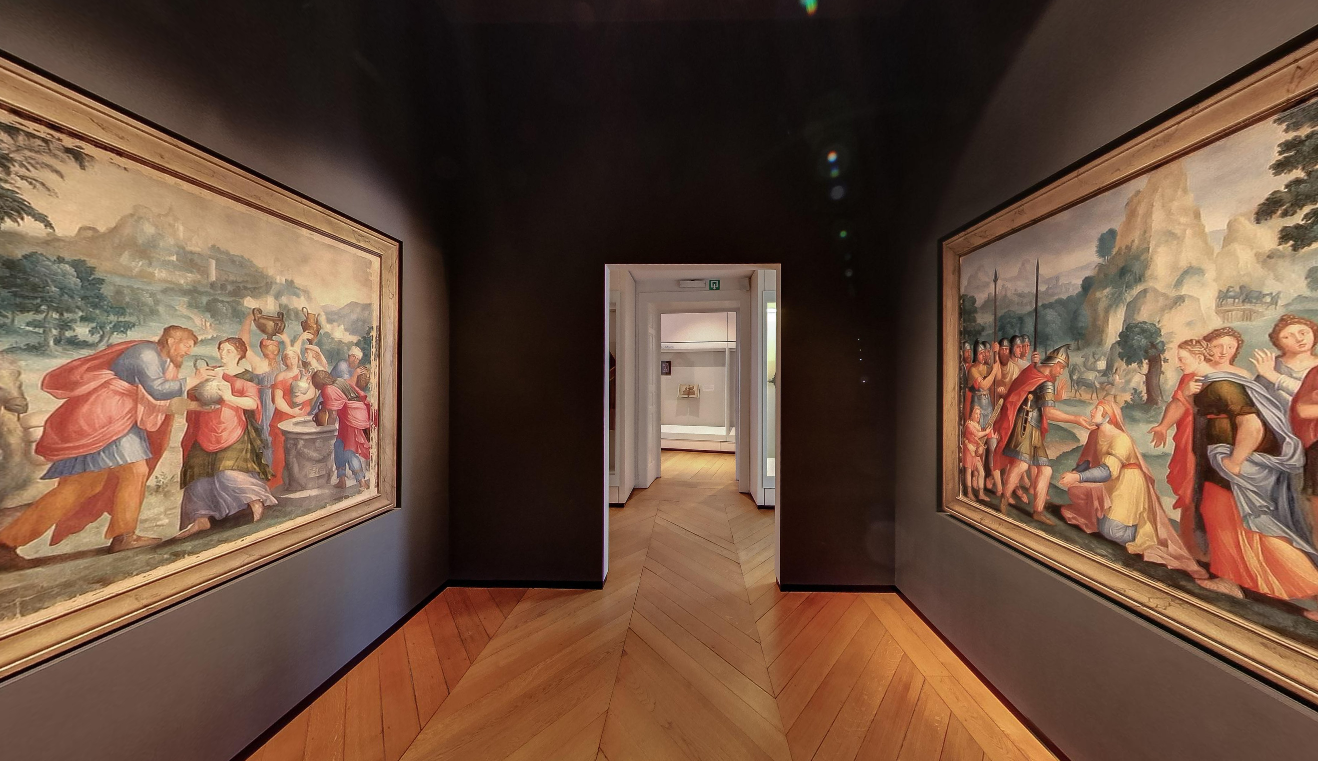 Espace dédié aux Femmes Vertueuses et reprenant les 4 tableaux conservés au Grand Curtius