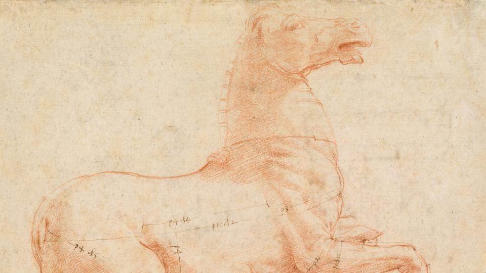 Raphaël, Cheval d'après le groupe des Dioscures du Qurinal, Washington, National Gallery of Art (Woodner Collection)